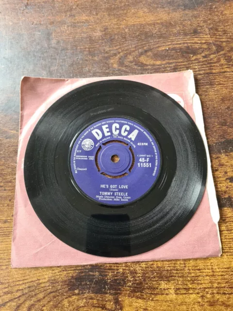 Tommy Steele - He's Got Love - Decca - 45F11551 - 7" - UK - 1962 - VG - VG