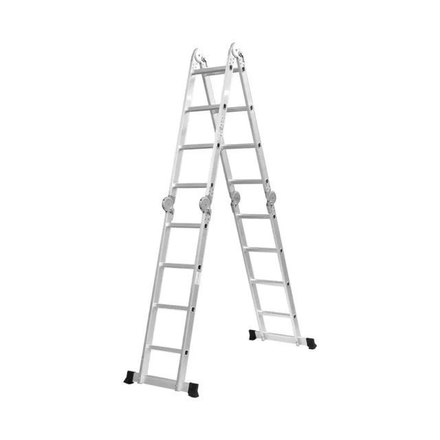 Traderight Multi Purpose Ladder Aluminium Folding Platform Extension Step 4.7M