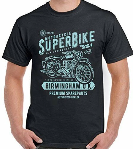 Biker T-Shirt Superbike Birmingham Mens Motorbike Motorcycle Bike Tee Top