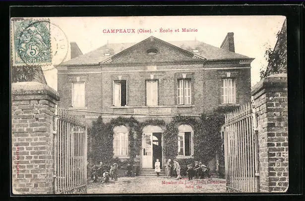 CPA Campeaux, École et Mairie 1905
