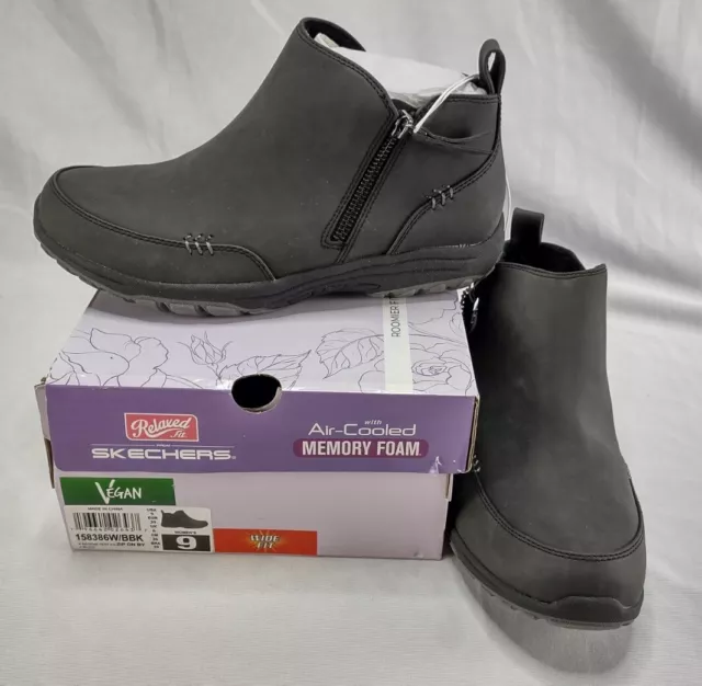 Women's Skechers Reggae Fest 2.0 New W/ Box New Yorker Bootie Gray Vegan Size 9