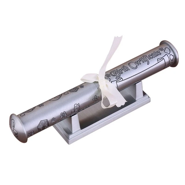 Certificate Holder Marriage Certificate Tube Silver Plated Zinc Certificates