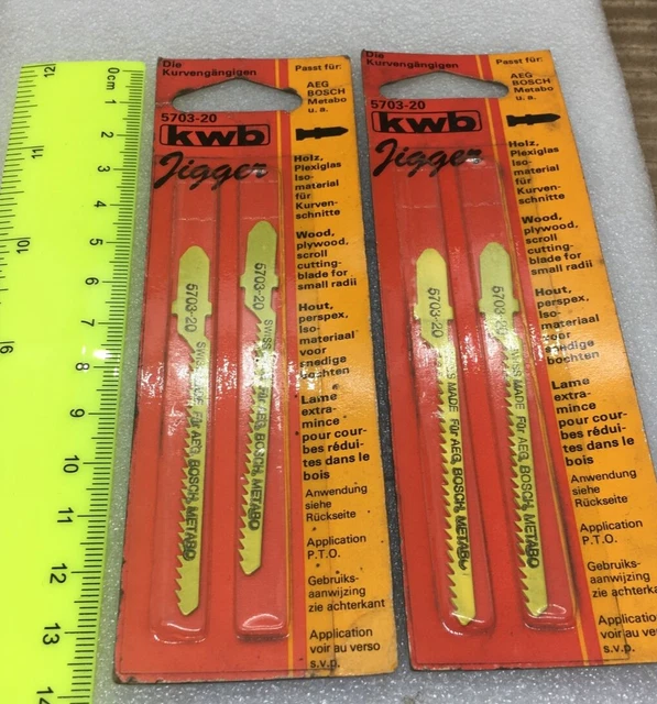 Hojas de sierra de corte de desplazamiento de madera KWB 5703-20 x 4 AEG, BOSCH, METABO accesorio. De lote antiguo