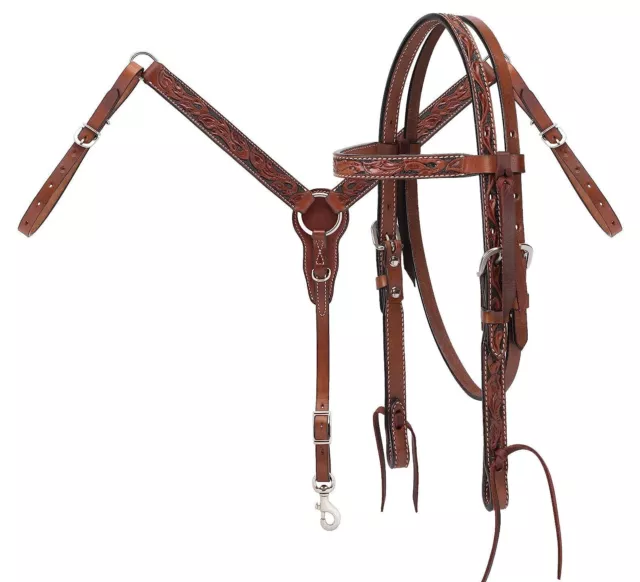 Horse Show Saddle Tack Wildrace Bridle Western Leather Headstall Breast Collar