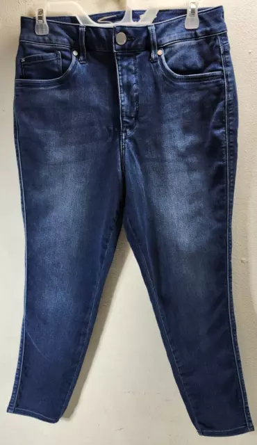 Seven7 Womens Size 10 High Rise Skinny Crop Jeans Blue Denim Pants