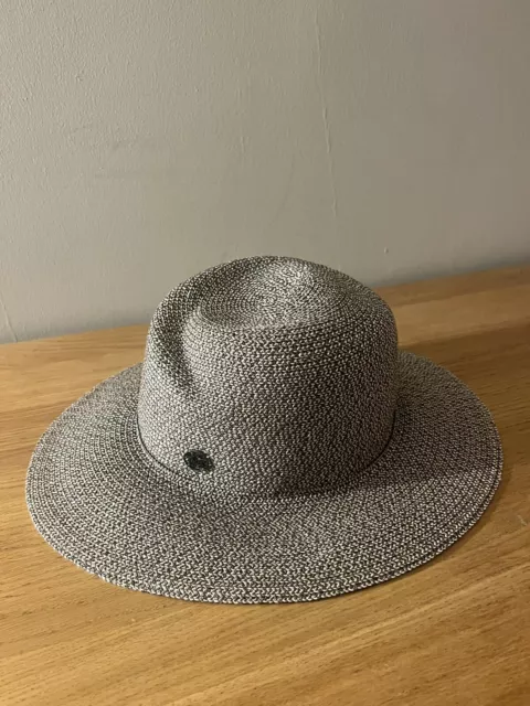 Maison Michel Virginie Straw Fedora Hat Size M $770