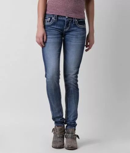 NWT New Womens Rock Revival Raven Skinny Denim Jeans 25 26 27 28 29 30 31 32 34 3