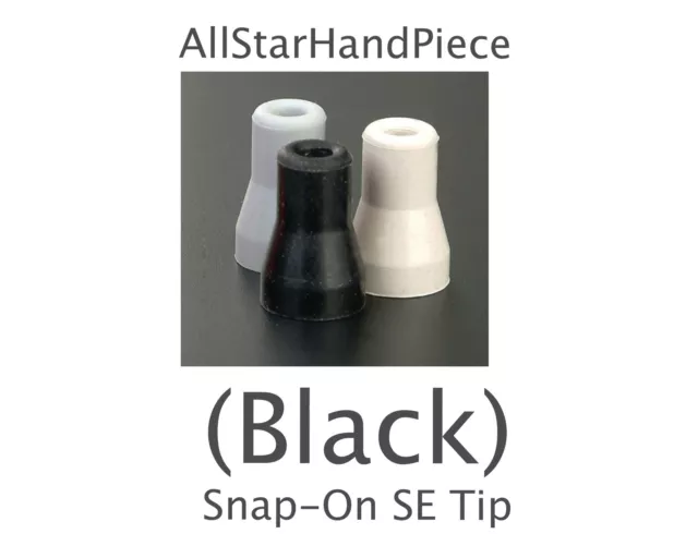 Dental Saliva Ejector SE Tip Snap On Replacement  (Black)  Soft Silicone Tip