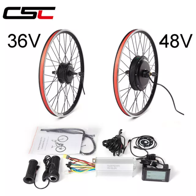 Electric bike Conversion Kit 36V 48V 250W-15OOW Motor Wheel 26" 27.5" 29" 700C