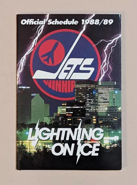 1988-89 Winnipeg Jets Hockey Pocket Schedule NHL Molson Canadian 🏒🥅