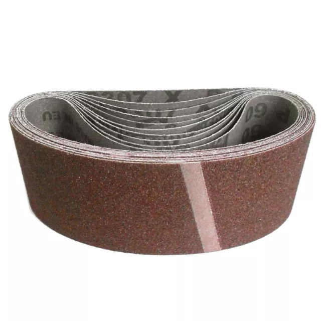 10x Klingspor Tissu Schleifband Bandes Abrasives LS307X 60x400 MM Grain au Choix