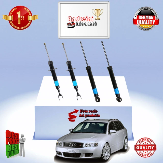 SET 4 SHOCK Absorbers Front+Rear Audi A4 Avant 2.4 120KW From 2002 ...