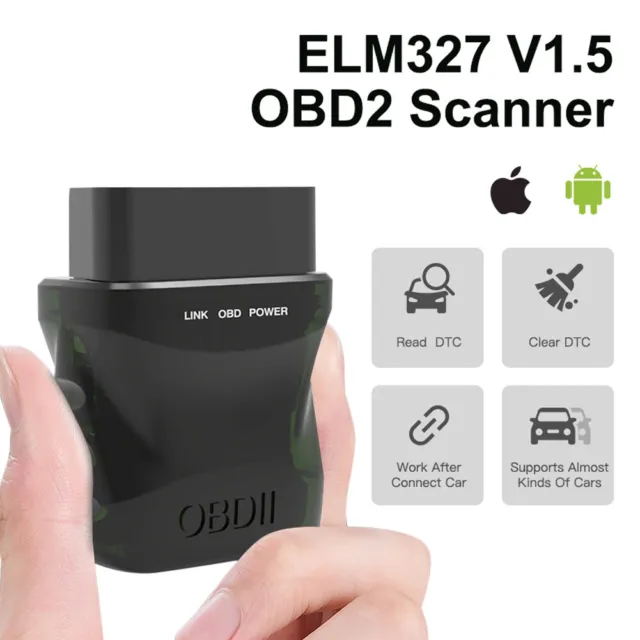 Car OBD2 Scanner BT 4.0 Diagnostic Tool Engine Light Fault Code Reader Wireless