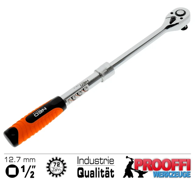 1/4 Zoll Ratsche Ausziehbar & Flexibel – 72 Zähne, Länge 180–230 Mm Verstellbar, Chrom-Vanadium-Stahl, Mit Gummigriff