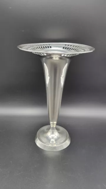 Antique Dominick & Haff Sterling Silver Trumpet Vase, 8 1/2", 223 grams