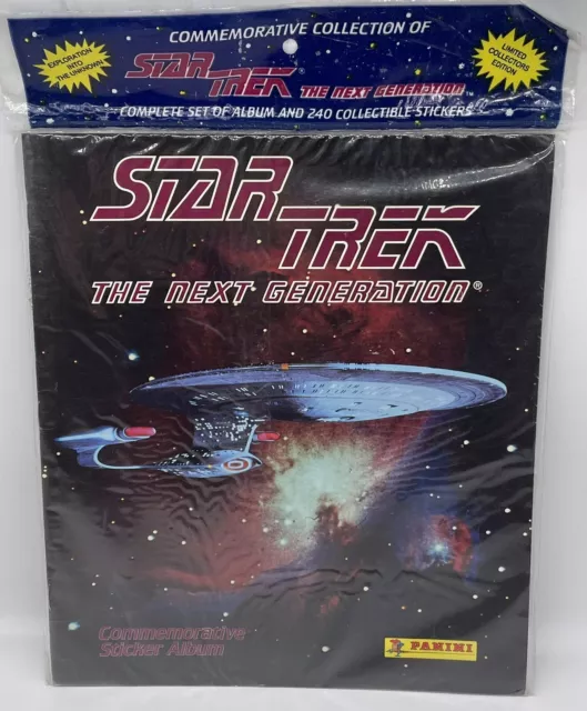 1993 Panini Star Trek The Next Generation Commemorative Sticker Album Sealed