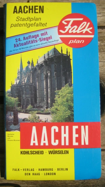 AACHENFALK 1985 STADTPLAN Stadtkarte Landkarte City map vintage ...
