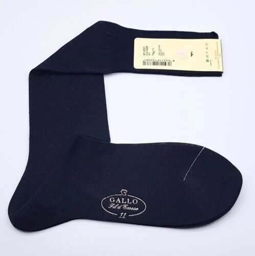 Homme Chaussettes Gallo Fil D'Écosse Fil D’Ecosse Coton Lumière Uni Bleu Nuit