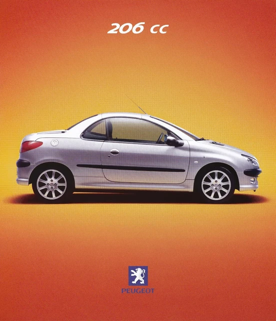 PEUGEOT 206 CC Prospekt FIN brochure prospectus catalogue broschyr ...