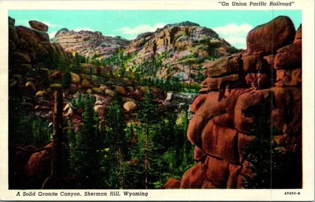 C79-1385, A Solid Granite Canyon, Sherman Hill, Wyo., **Postcard.