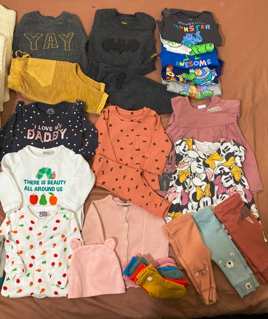 pacchetto vestiti neonato bambina joblot fumo e animali domestici casa senza casa 0-3 mesi
