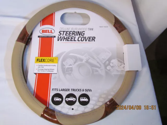 Bell Deluxe Burlwood tan Steering wheel cover