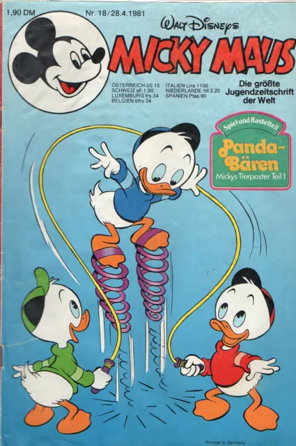 Micky Maus Sie Wählen 1 Heft aus 1981 alle mit beilage ab 5 auktionen portofrei