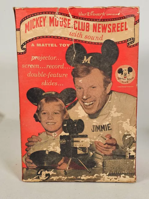 Mattel MICKEY MOUSE CLUB NEWSREEL PROJECTOR & Contents in Original Box