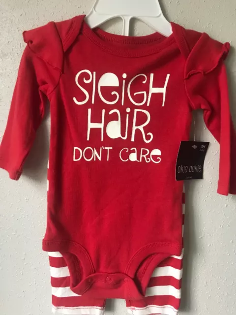 Okie Dokie 3M Baby Girl2 Pc Set Red Outfit Brand New W/Tags from JCPenney