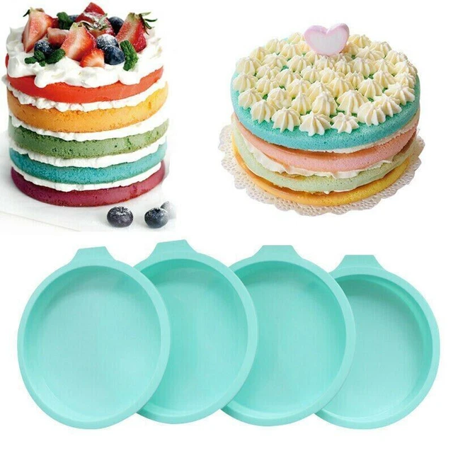 8' Round Bakeware Silicone Mold Cake Pan Tray Moulds Bakeware Non Stick Baking