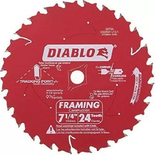 Freud D0724A 184Mm 7-1/4" 7 1/4" 24T Circular Saw Blade Very Top Quality