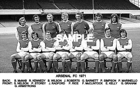 Arsenal FC 1971 Team  Photo