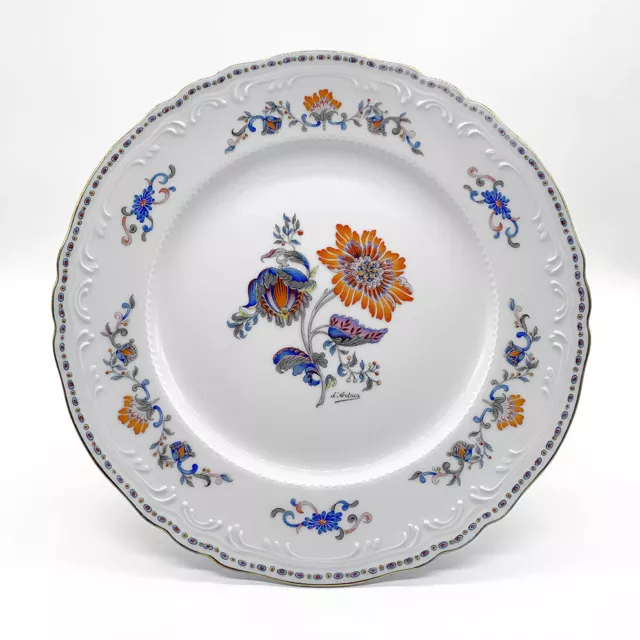 Assiette Plate Royale Limoges Persan Rouge Large China Dinner Plate 10 3/8