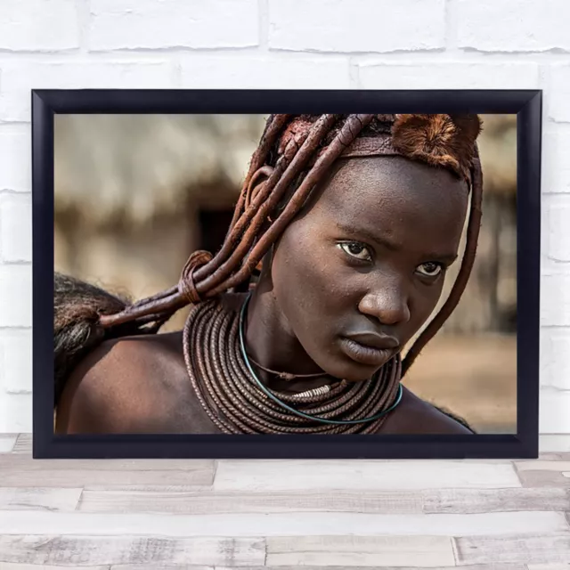 Himba Girl Africa Namibia Ethnic Outdoors Outside Tribe Wall Art Print