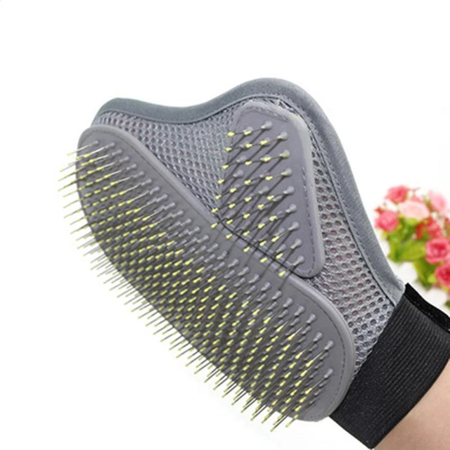 FR Pet Dog Cat Grooming Bath Brush Glove Comb Palm Shaped Massage Mitt Bath Prod