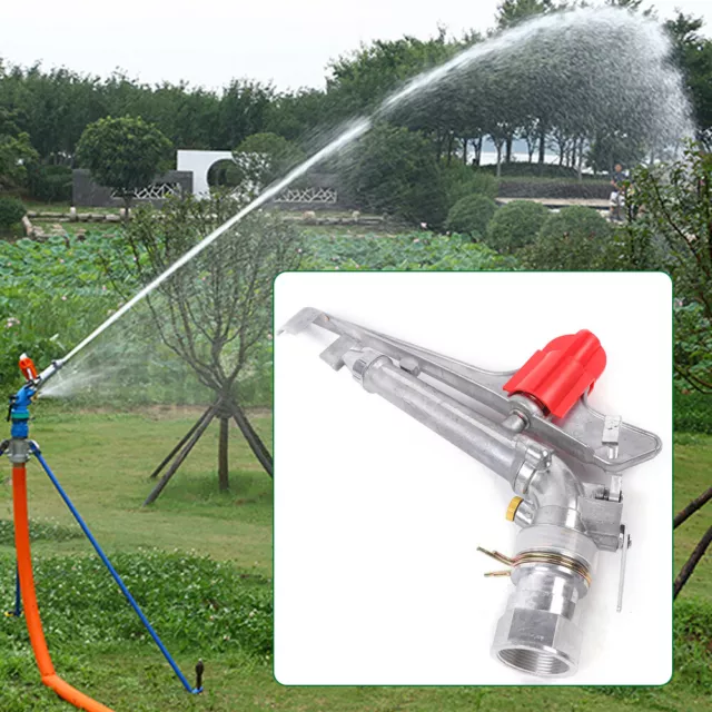 2" Irrigation Sprinkler Large Impact Area Water Spray Gun 360 Adjustable