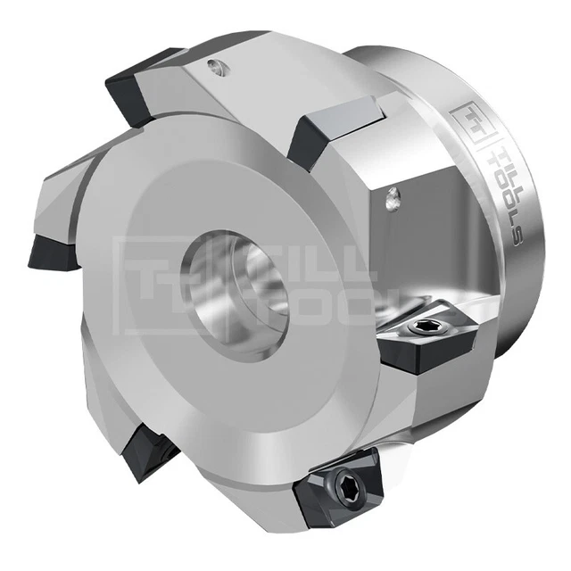 Produktbild von CNC Eckfräser 90° Messerkopf Für APKT1003 Wendeplatten – Ø80mm, Z=8, Aus Gehärtetem Werkzeugstahl (MBC)