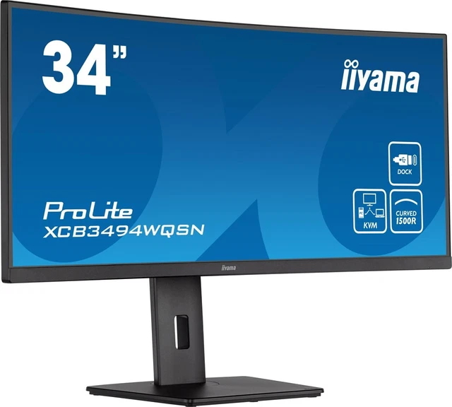 iiyama XCB3494WQSN-B5  86.4 cm (34") 3440 x 1440 (UWQHD) 0.4 ms 120 Hz Adapti...