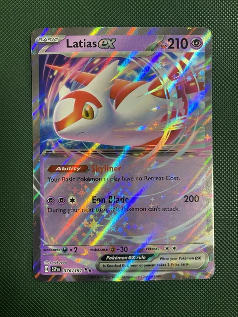 Pokemon Latias Ex 076/191 – Surging Sparks – Carta Individual Doble Rara De Aluminio