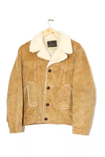 70s/80s Tan Westwind Sherpa lined Western Coat - M