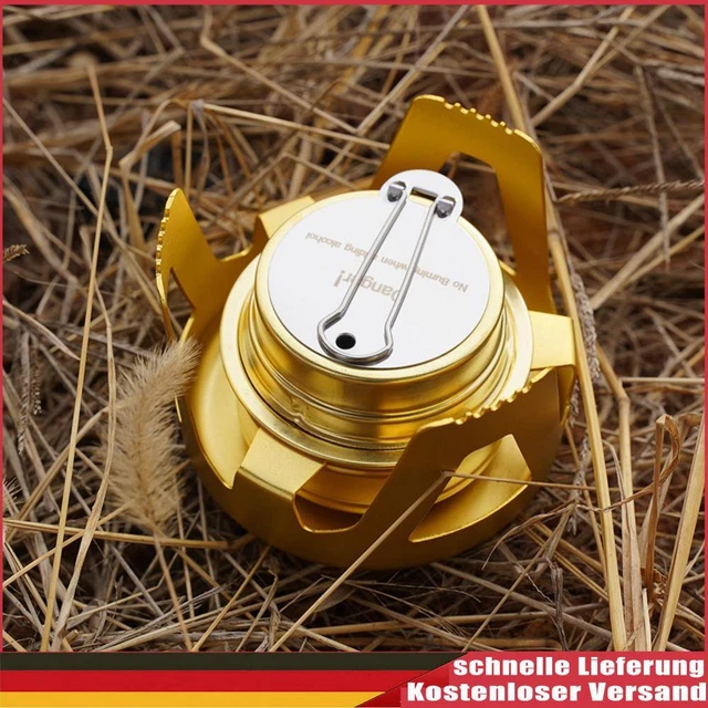 Réchaud à Alcool Compact Camping - Acier Inoxydable 94mm - Neuf