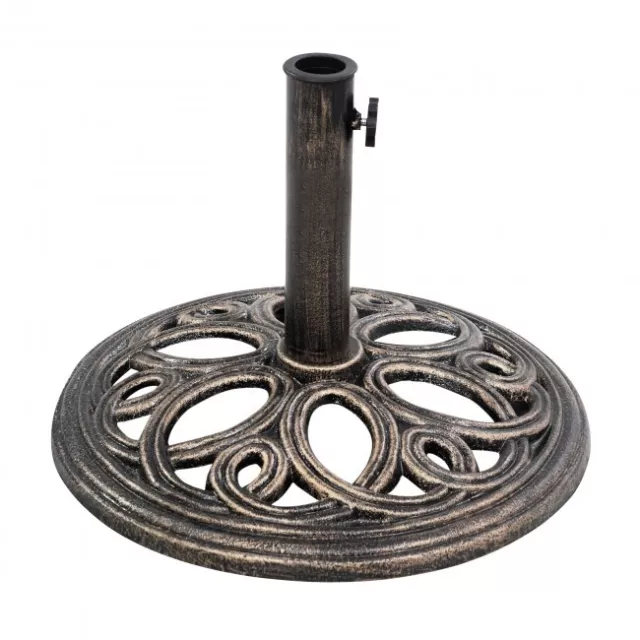 17 3/4" Round Umbrella Base Heavy Duty Stand Market Patio Outdoor Cast Iron