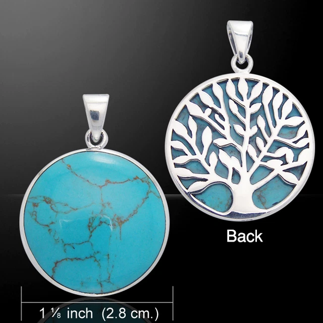 Tree of Life .925 Sterling Silver Pendant Choice of Gemstone Peter Stone