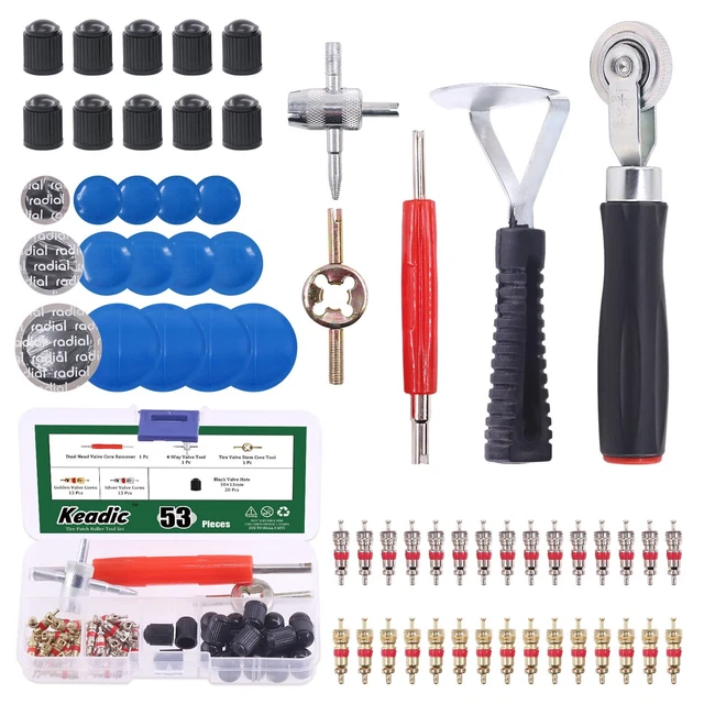 70Pcs Valve Core Tool Set Contains 20Pcs Valve Cores 10Pcs Tire Valve ...
