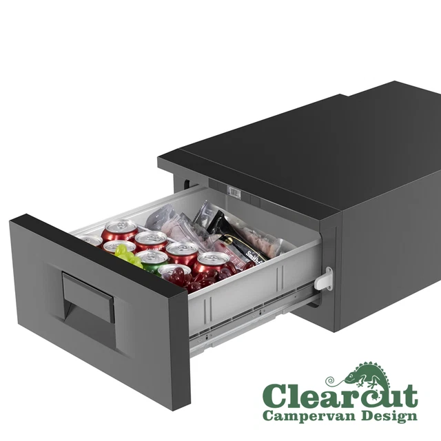 12V CAMPERVAN COMPRESSOR Drawer Fridge, 15c Cooling, VW T5/6 Under