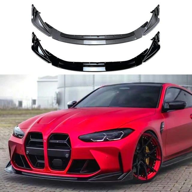 Paraurti anteriore per BMW M3 G80 M4 G82 2021-2023 splitter spoiler labbro nero