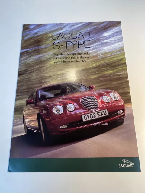 Jaguar S Type Reviews Car Sales  brochure 2002 UK market FREE POSTAGE