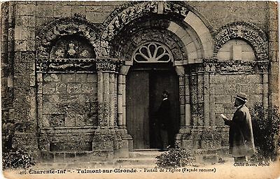 Braun n° 405 CPA 17 TALMONT SUR GIRONDE Façade romane Portail de l’Église 
