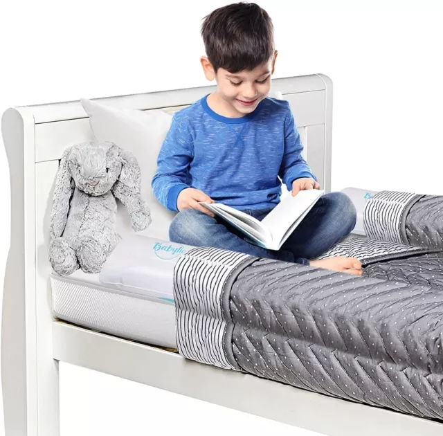 Inflatable Bed Rail [2-Pack] Blowup Toddler Bed Safety Bumpers- Lightweight & Du