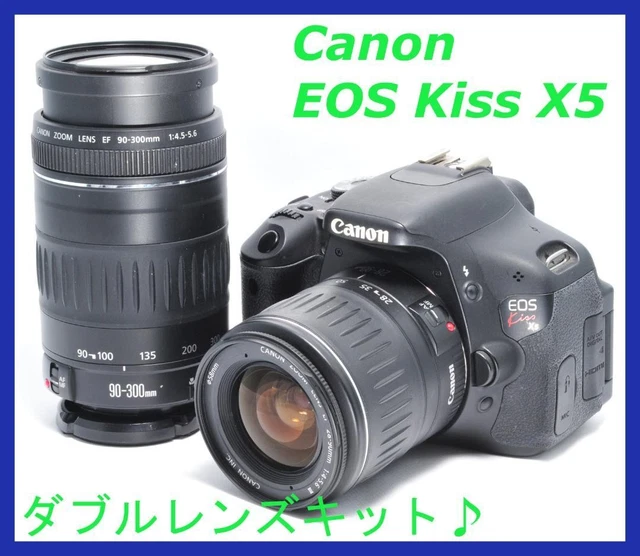 canon　EOS kiss5 Canon EOS Kiss X5 double Lens camera 449101 | eBay